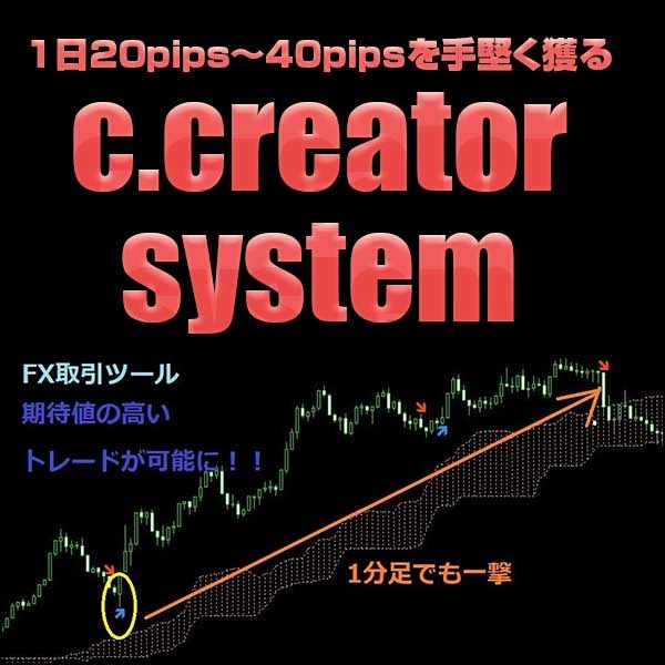 1日20pips～40pipsを手堅く獲る　c.creator system,レビュー,検証,徹底評価,口コミ,情報商材,豪華特典,評価,キャッシュバック,激安